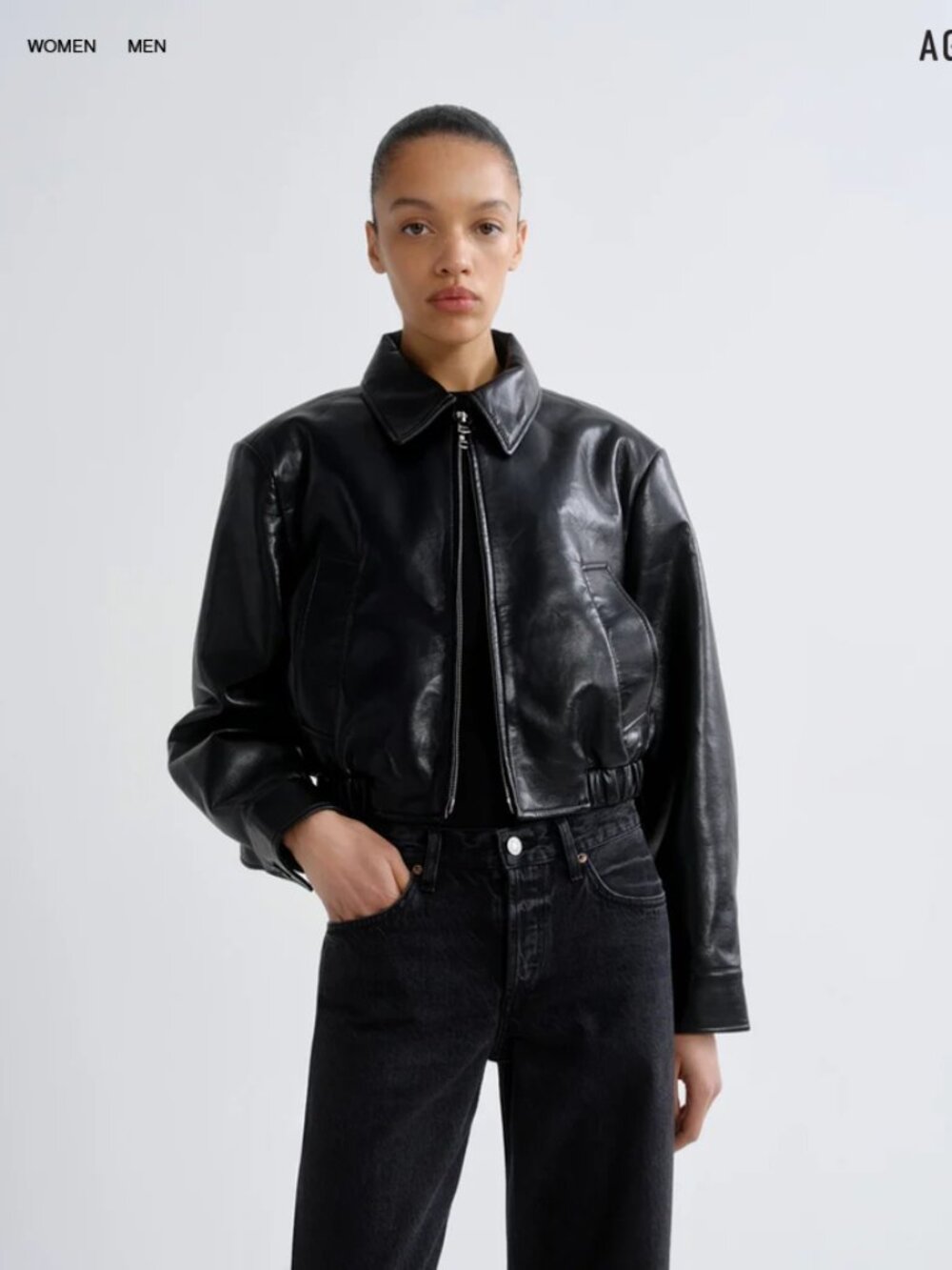Agolde Nahla Cropped Jacket in XS